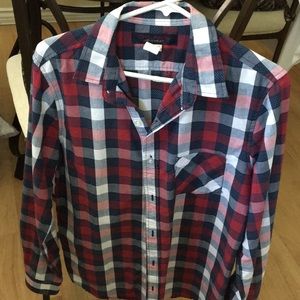Long sleeve shirt checkered shirt